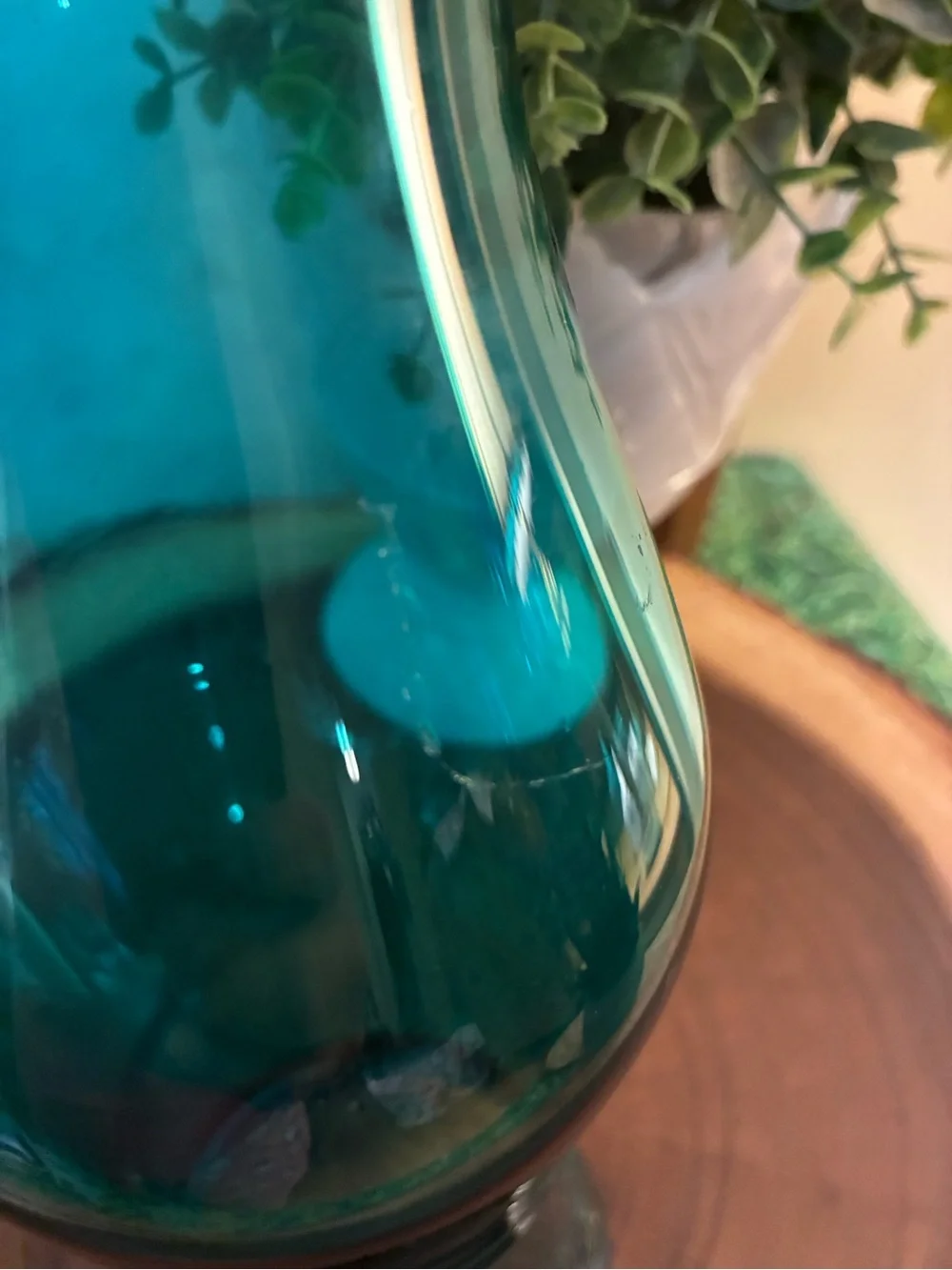 Teal Hurricane Glass- Home Accents Lanterns